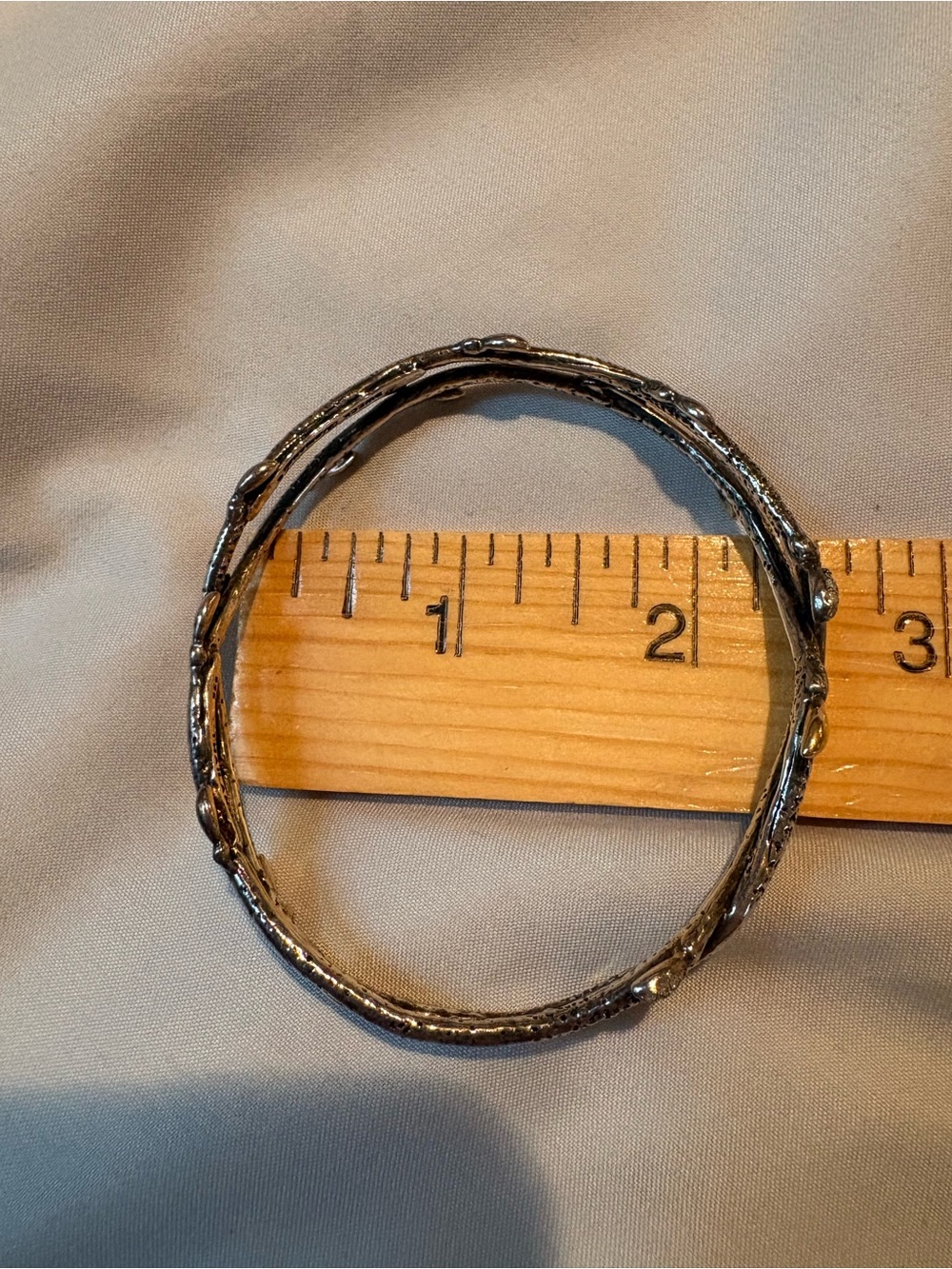 Dweck Diamond Sterling Silver & Gold Plated Oval Bangle Bracelet - Picture 10 of 10